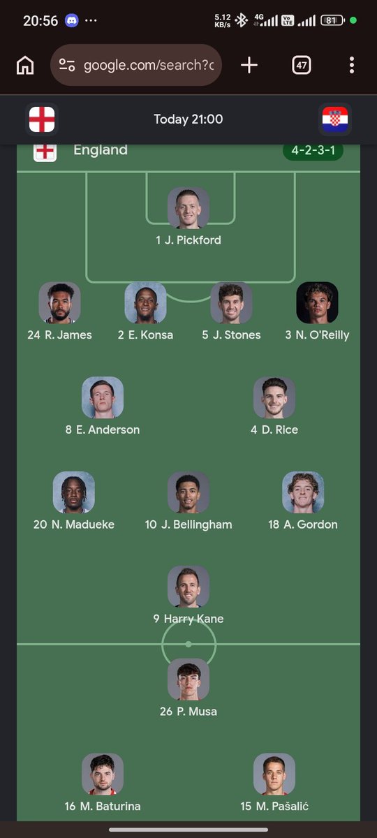 Itscoinad's tweet photo. It will be interesting to see how this game goes..

one of the highest rated  defenders in the premier League last season benched for team mate John stones who hasn't played majority of the season.

#ENGCRO https://t.co/L1b4Q3zFTa