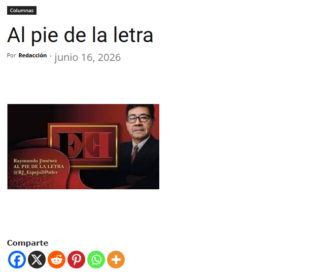 EspejoDelPoder_'s tweet photo. AL PIE DE LA LETRA
Raymundo Jiménez
* LOS ‘AUTOGOLES’ DE SHEINBAUM
https://t.co/PXFzLIJrxp @RJ_EspejoDPoder https://t.co/V0zA0AKr1S