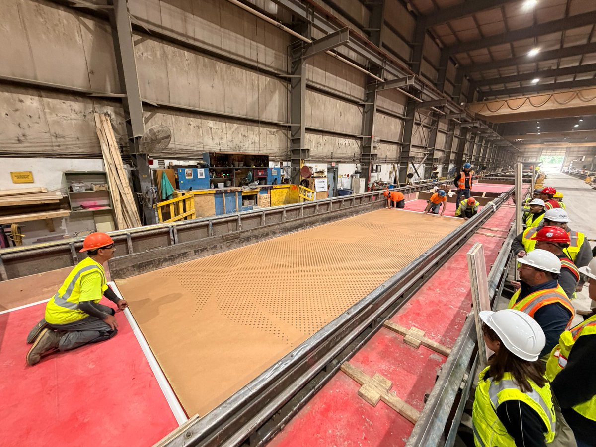 wightco's tweet photo. Wight's Team joined @MundeleinHS at Mid-States Concrete Industries to review full-scale Graphic Concrete and Formliner precast wall panel mockups. 

The first sequence of precast wall panel erection is scheduled for mid- to late June. https://t.co/ew0ePf31rI