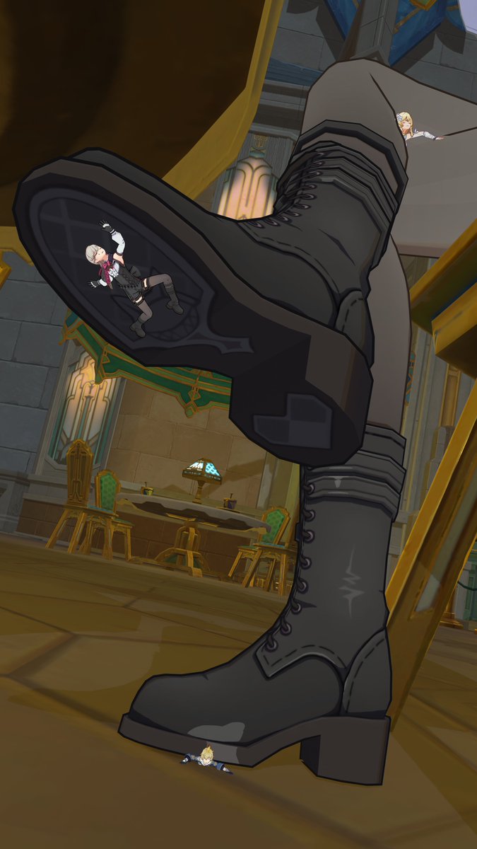 Guari_on_X's tweet photo. Lynette was waiting for her brother but little did she know... that he was already there... below her boot... and also some other tinies... You can view this and much more femdom content for free on my Deviantart! Link in comments! https://t.co/1nq1C417oG