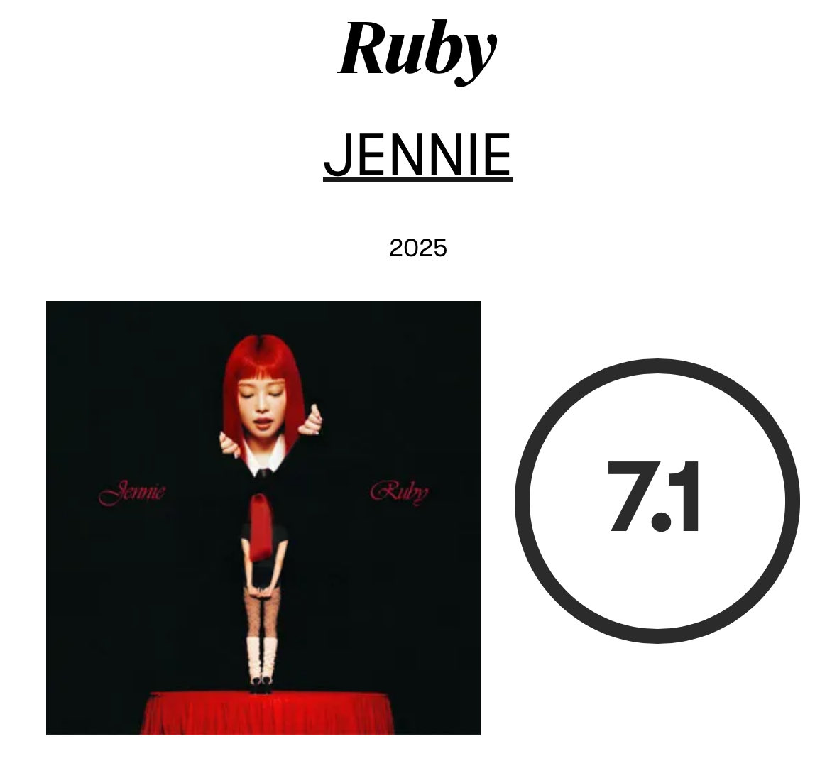 jenfiIIed's tweet photo. the highest rated album by a kpop soloist https://t.co/GmG68wtpiy