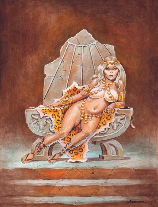fabiaschi's tweet photo. Don Marquez's artwork &amp; according to the artist,' From the Tarzan stories by Edgar Rice Burroughs, here is my take on La, high priestess of the lost city of Opar.' https://t.co/z4QOFE62hG