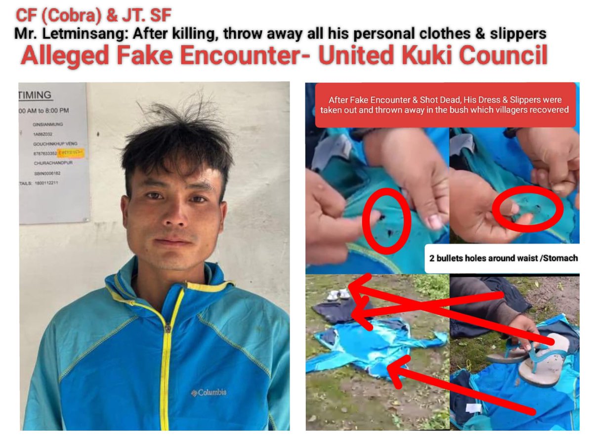 Ngambom39011's tweet photo. The barbaric actions of the central forces @crpfindia constitute a grave violation of human rights and we strongly condemn such criminal acts. The Centre must take immediate and decisive action against those responsible within the armed forces.
@PMOIndia @HMOIndia @UNHumanRights https://t.co/QEOLaayAqX