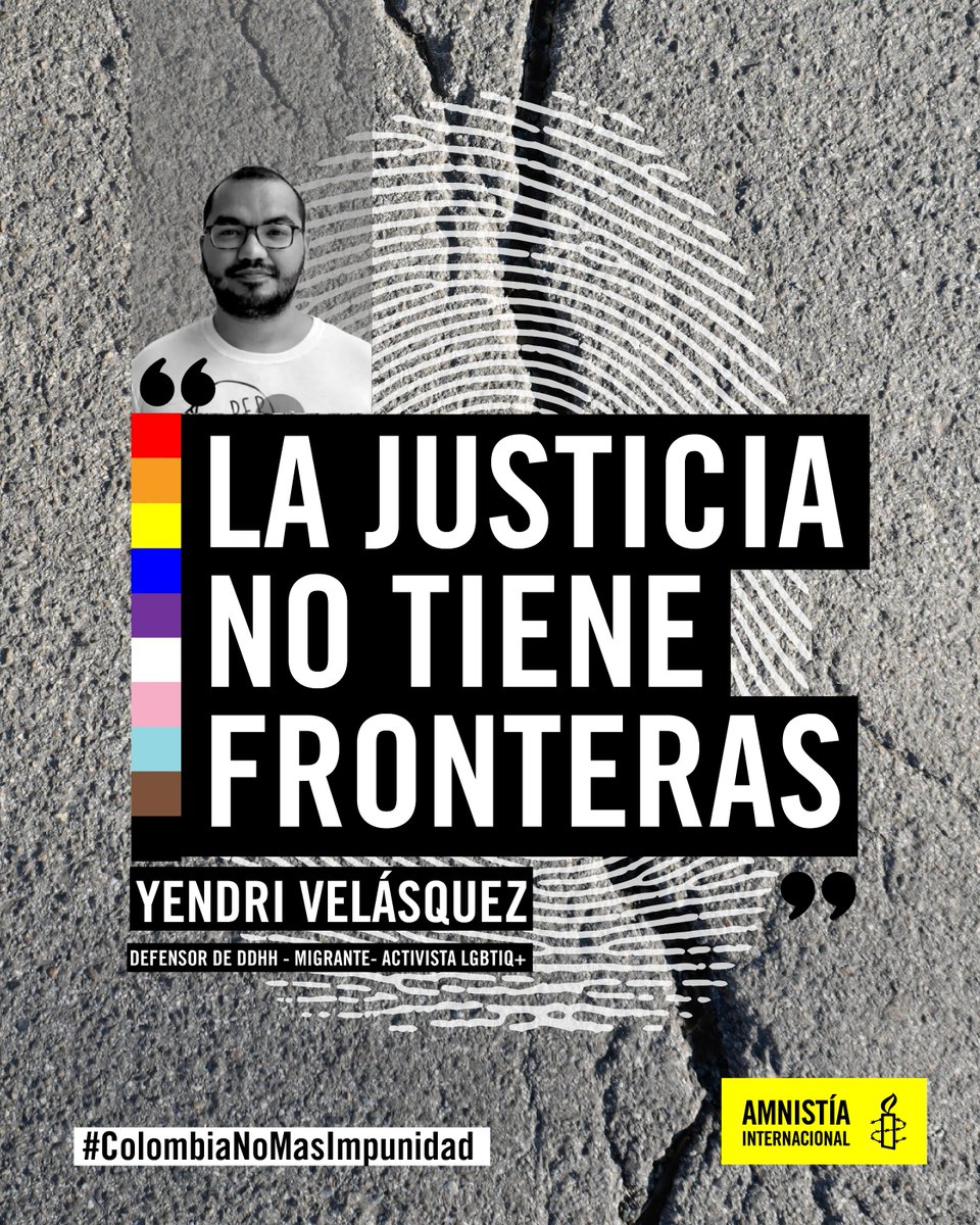 GomezMarcos's tweet photo. Defender derechos humanos en el exilio no debería poner en riesgo la vida. Yendri se vio forzado a la salir de Venezuela producto de la persecución y fue víctima de un atentado en Colombia

Ocho meses después, persisten interrogantes sobre los responsables y las circunstancias del ataque

Exigimos a la @FiscaliaCol actuar con la debida diligencia y avanzar en el esclarecimiento de los hechos

#ColombiaNoMasImpunidad
