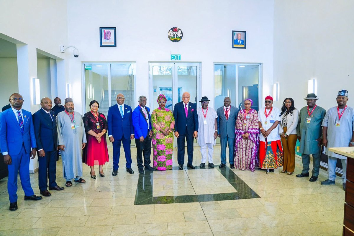 _PastorUmoEno's tweet photo. Today, I received the Chairman of the Governing Council of the University of Uyo, Dr. Muiz Banire (SAN), and members of the University’s management team following the appointment of Prof. Chris Ekong as the 9th substantive Vice Chancellor of the institution.

I congratulated Prof. Ekong on his well-deserved appointment. I urged him to focus on strengthening the University’s academic excellence, provide purposeful leadership, and remain magnanimous in victory as he begins this important assignment.

As an alumnus of the University of Uyo, I remain committed to supporting the institution and partnering with its leadership to advance education and create greater opportunities for our young people.

I wish Prof. Ekong a successful tenure and pray that the University continues to grow from strength to strength.