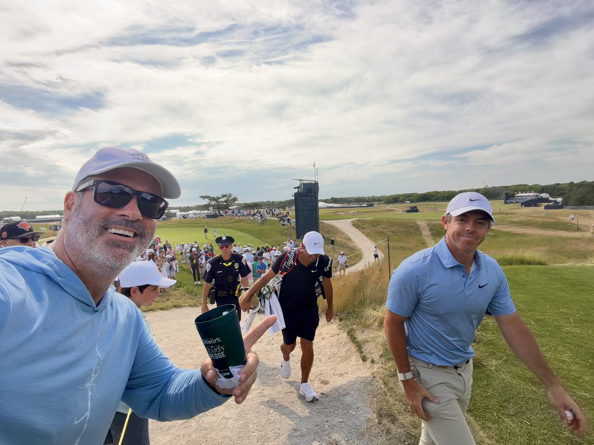 Jwilliamstamu's tweet photo. Good luck to my new friend @McIlroyRory this week. Welcome to my wall of fame. https://t.co/UeDwBCY0Vh