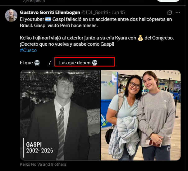 ser3141's tweet photo. @IDL_Gorriti @TatianaAstengoB @itabustamante1 @susanaabad @keikonova2026 @ALFONSO57820023 @ElmerAyala_PE @LLopez62071751 @ginoequidad @PitucadeBarrio @JUlIOSCHIAPPAP Gustavo gorriti le desea la muerte a la hija de Keiko... https://t.co/niTnMJnDRB
