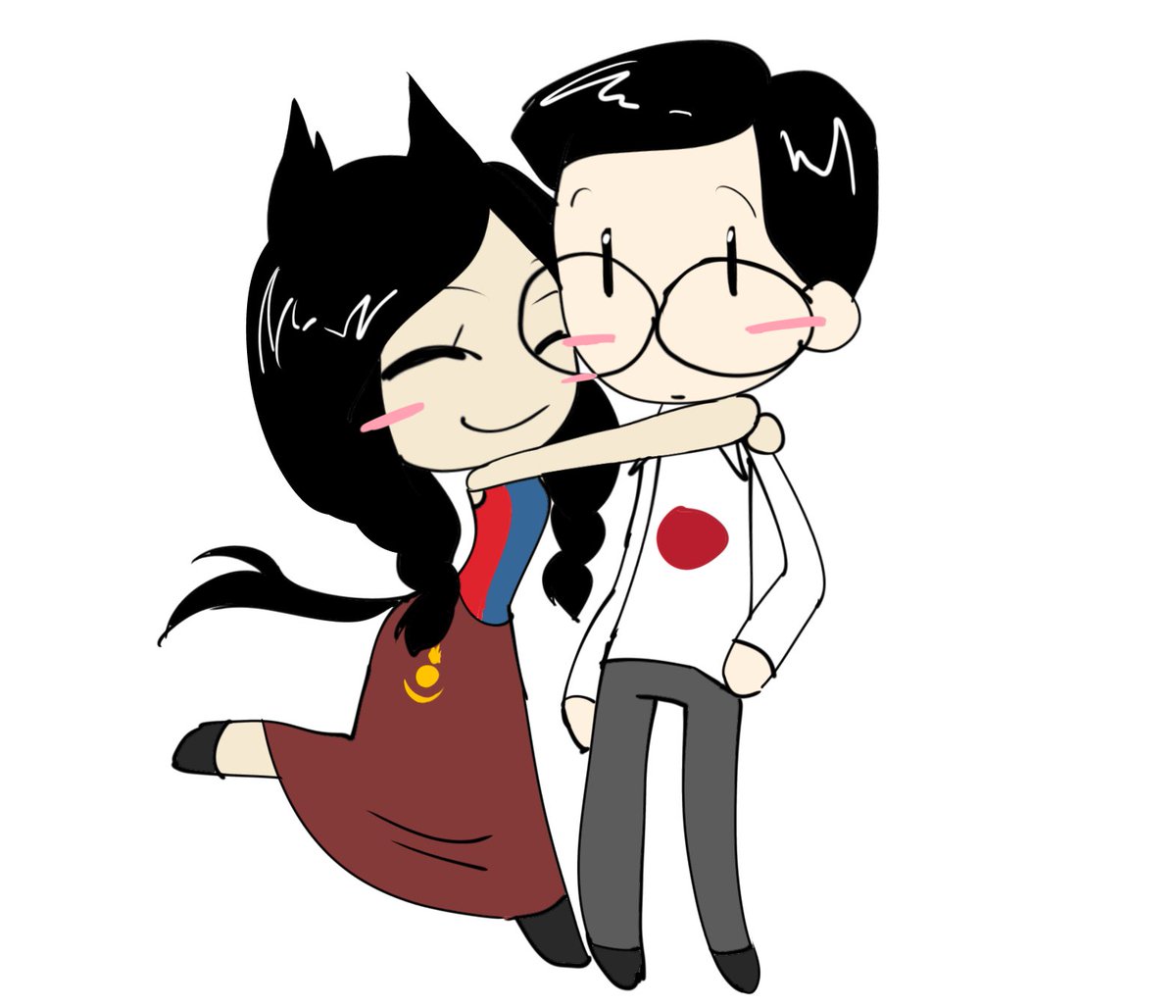 nihonpilled's tweet photo. Not yumeship art, it's a fan-made character paired with one who's canon in the series! Although, I admit I do like Japan to a certain level ;) #SATW #ScandinaviaAndTheWorld #fanart https://t.co/sMhT0Y4D5N