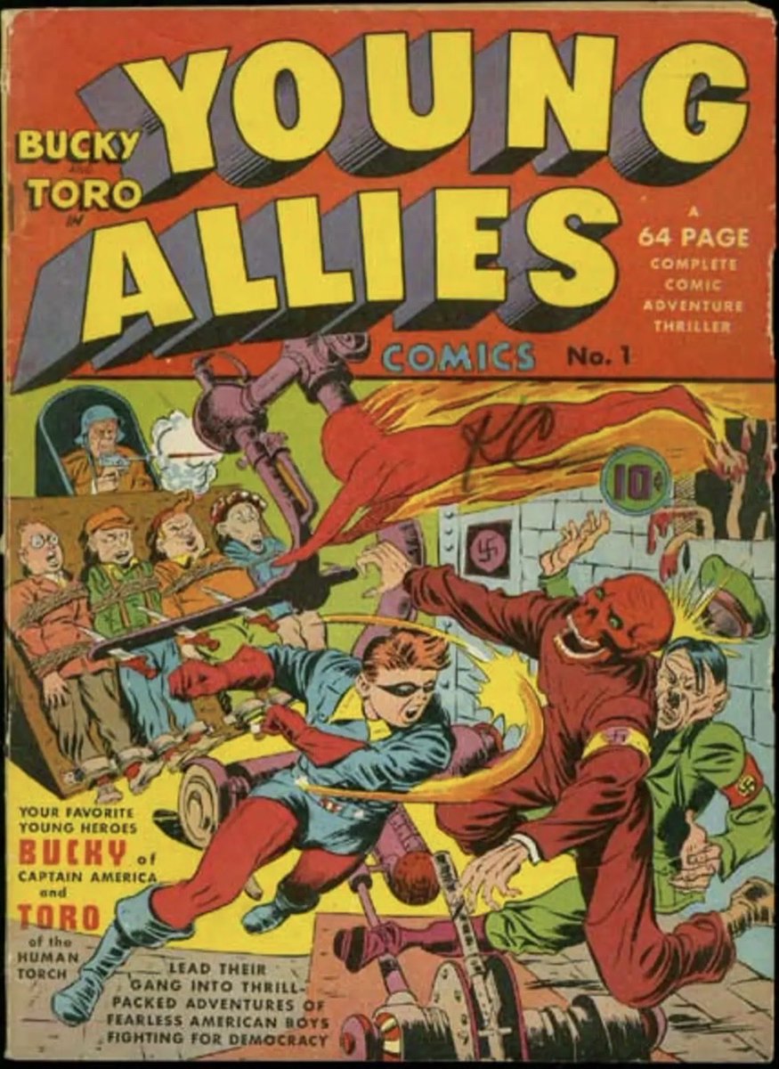 BrianWPrescott's tweet photo. #YoungAllies No. 1 #RedSkull 💀 #Timely #Marvel https://t.co/dsfCRIWqmF