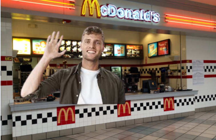 aRANDOMGUYOR's tweet photo. (INTERACTION BAIT)

hello everyone i started working at mcdonalds do you want anything? https://t.co/9XJGDbtWZH