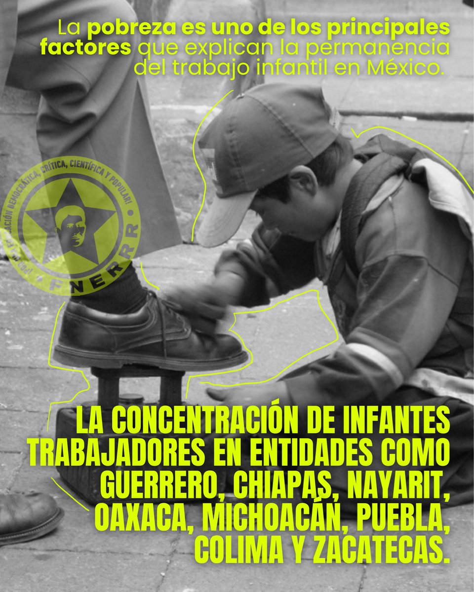 FNERRR_NACIONAL's tweet photo. 🔴📣 En el Día Mundial contra el Trabajo Infantil se destaca la necesidad de fortalecer las políticas públicas para proteger a niñas, niños y adolescentes en México, donde 3.7 millones de menores de entre 5 y 17 años realizan trabajo infantil, equivalente al 13.1%. https://t.co/8EO9jQ0eNA
