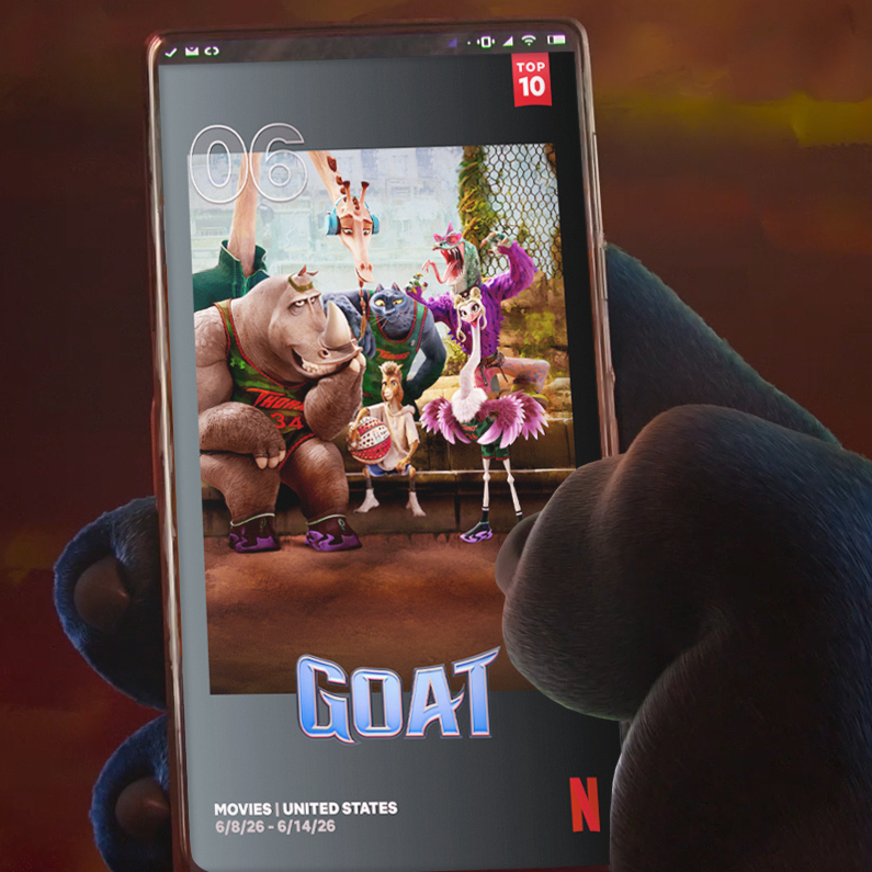 SonyAnimation's tweet photo. 5 weeks in the Top 10! Let's go, Thorns!! #GOATmovie https://t.co/8eaPDCSzlb