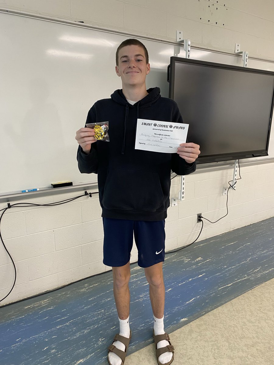 ShawneeHSNJ's tweet photo. Mrs. Wilson had two categories for student of the month this time. First was “Going Above and Beyond” and the second was for “Bringing Happiness to the Classroom”. All of these students are well deserved of these honors! 👏🏼🎉🤩💙 #lrhsd #shawneefamily #canthidethatrenegadepride https://t.co/eQI83AgKbF