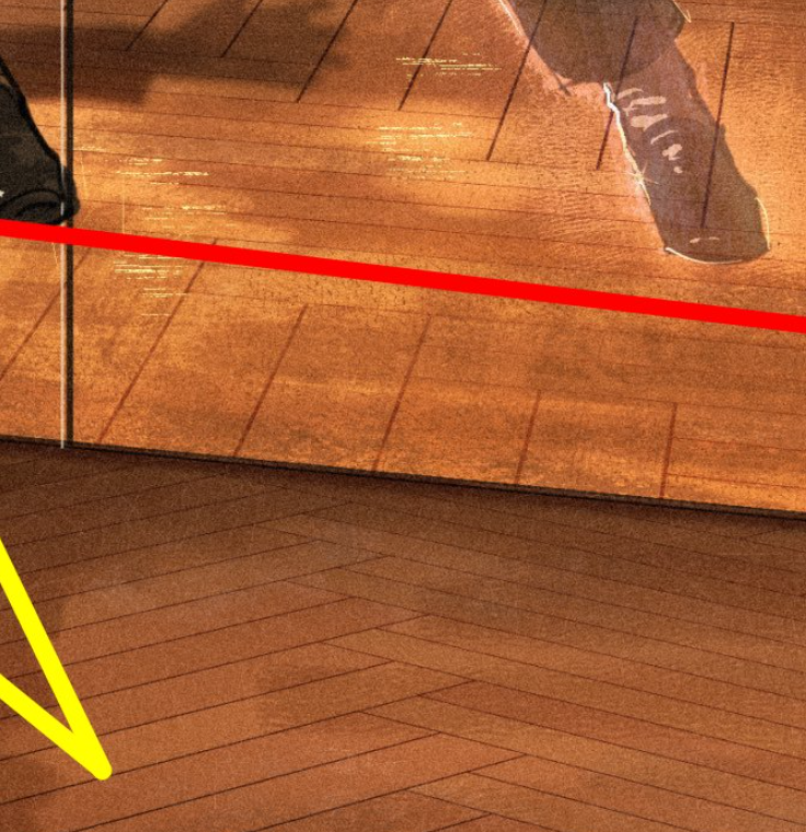 CallestMeBekky's tweet photo. Actually after further inspection of the flooring, they are the same, and I can understand what happened to get to where they were lol

I think it was just a repeated texture warped incorrectly, like in my example

The patterns are the same, just rotated a bit https://t.co/xbqP0Wo6UF