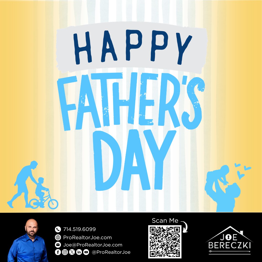ProRealtorJoe's tweet photo. 😎 Happy Father's Day to all the dads, stepdads, and grandpas out there!

Hope your day is filled with the people and activities that bring you the most joy.

https://t.co/EHhn9SGZuq
#ProRealtorJoe #JoeBereczki #JoetheCaliRealtor #whittier #lamirada #yorbalinda #lahabra #brea https://t.co/eNHyZMcYTj