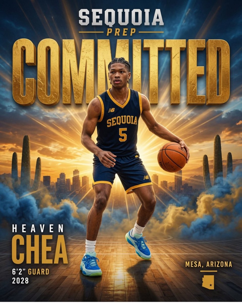 jayfrye's tweet photo. 🚨 Breaking News 🚨 

I’m excited to officially welcome four-star point guard Heaven Chea to Sequoia Prep for the 2026-27 season.

Heaven is one of the most dynamic young guards in the country. An elite shot creator with deep range, he is currently shooting 46.8% from three on the New Balance P32 Circuit while competing for Perseverance.

His talent and upside continue to draw national attention, with interest from numerous Division I programs. Earlier today, Heaven added another major offer from the University of Texas. 📈

We’re excited about the future and look forward to helping Heaven continue his development both on and off the court.

Welcome to the Valley, Heaven.