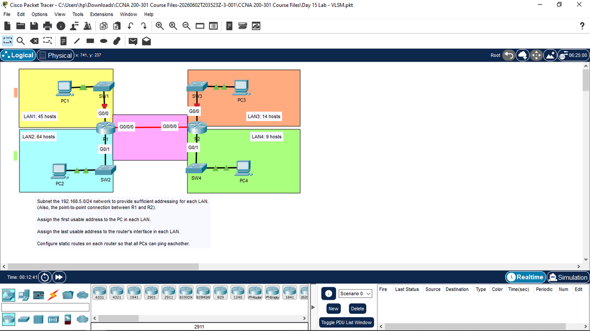 kj0sh_'s tweet photo. Day 15 of taking Jeremy's IT Lab CCNA course.

Today, I started by doing a bit more review on subnetting to make sure the calculations are fully locked in.

From there, I learnt about VLSM, which stands for Variable-Length Subnet Masks. https://t.co/SWlpwsUeS9