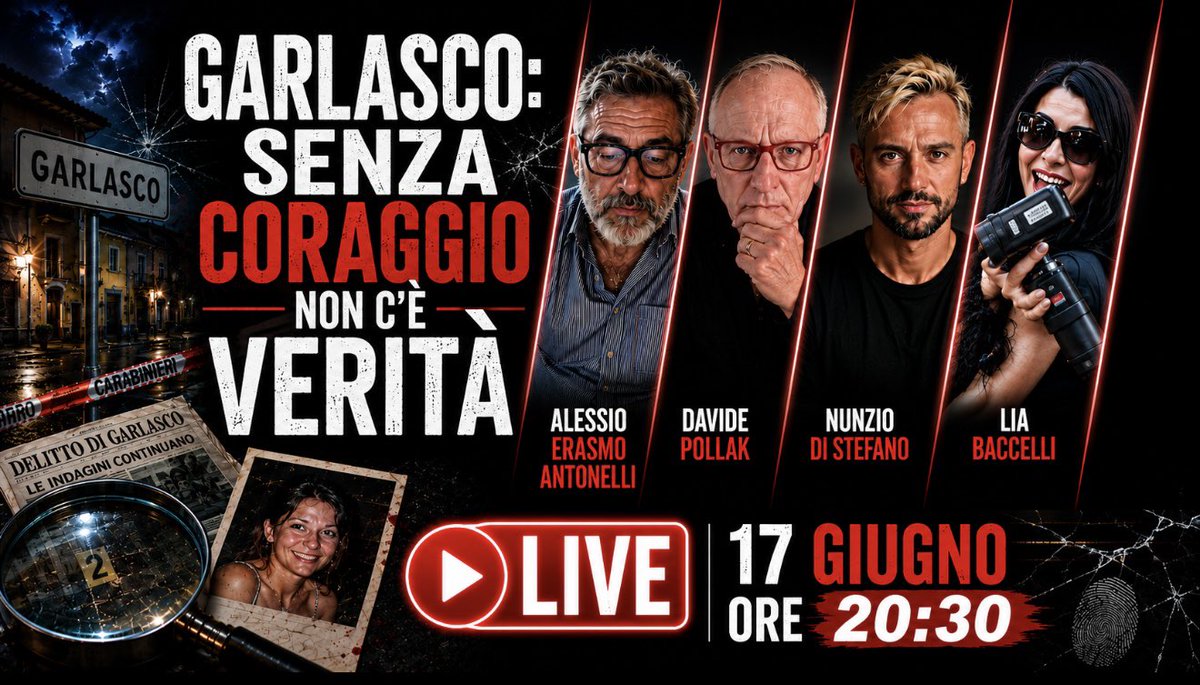 BarbaraFabbroni's tweet photo. Garlasco: senza coraggio non c'è verità https://t.co/B8m6W8Ii2E via @YouTube https://t.co/iydBGlEgJJ