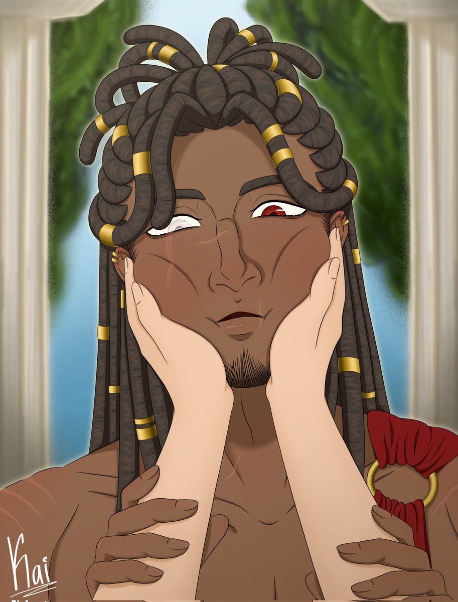 Al_ass_tor's tweet photo. I hate drawing his dreads... but he turned out so cute🥹

#epicthemusical #Antinous https://t.co/iOf16oomUh