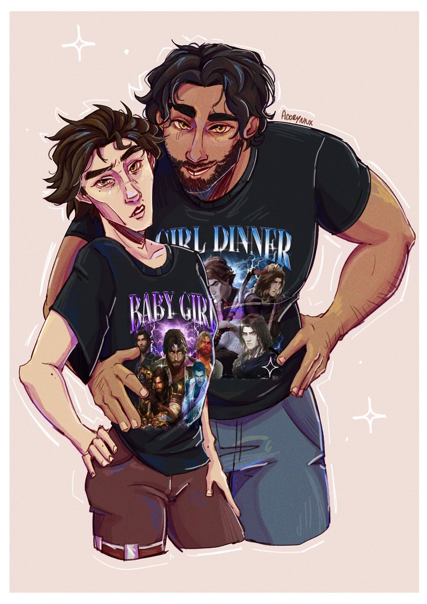Adorynnx's tweet photo. This is what they wear for pride 🔥
I bought the Girl Dinner Viktor shirt and this came to my mind lol

#jayvik #arcane https://t.co/deq2jGMv1L