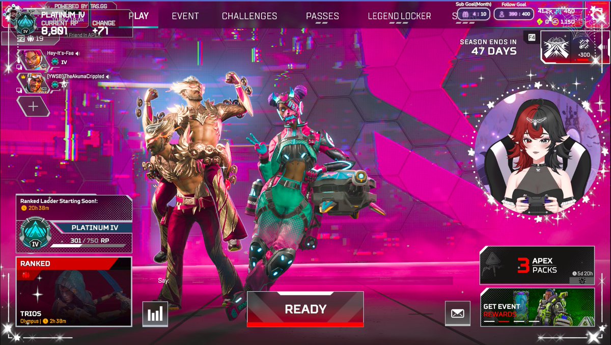QueenAshe96's tweet photo. New setup! Come check it out! 
https://t.co/KCs3Ej1ZvN
#apexlegends #vtuber #twitch https://t.co/bnGpwpoW1K