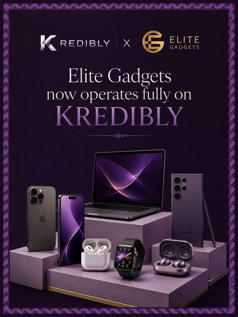 usekredibly's tweet photo. We’re thrilled to announce that Elite Gadgets is now powered exclusively by Kredibly, ensuring a smarter way to do business.
https://t.co/6i5r0U1RAS https://t.co/8066nLbU4L