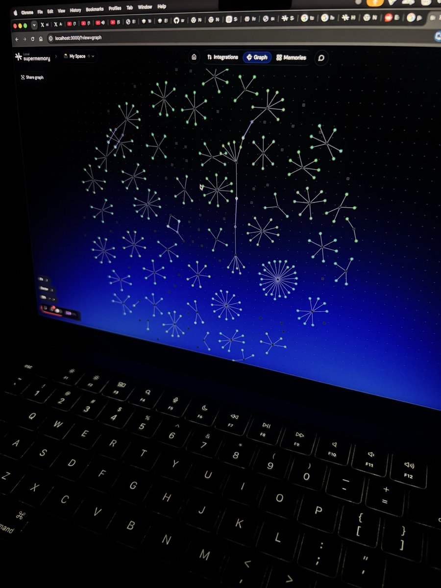 0xZenless's tweet photo. Thanks to @DhravyaShah for keeping it fully open source. I was able to get this graph working with some minor tweaks in the code for the local instance.

Idk why I needed this but it’s DevEx is awesome.

Really love @supermemory and how flawlessly it worked for me. https://t.co/TptoucRS6i