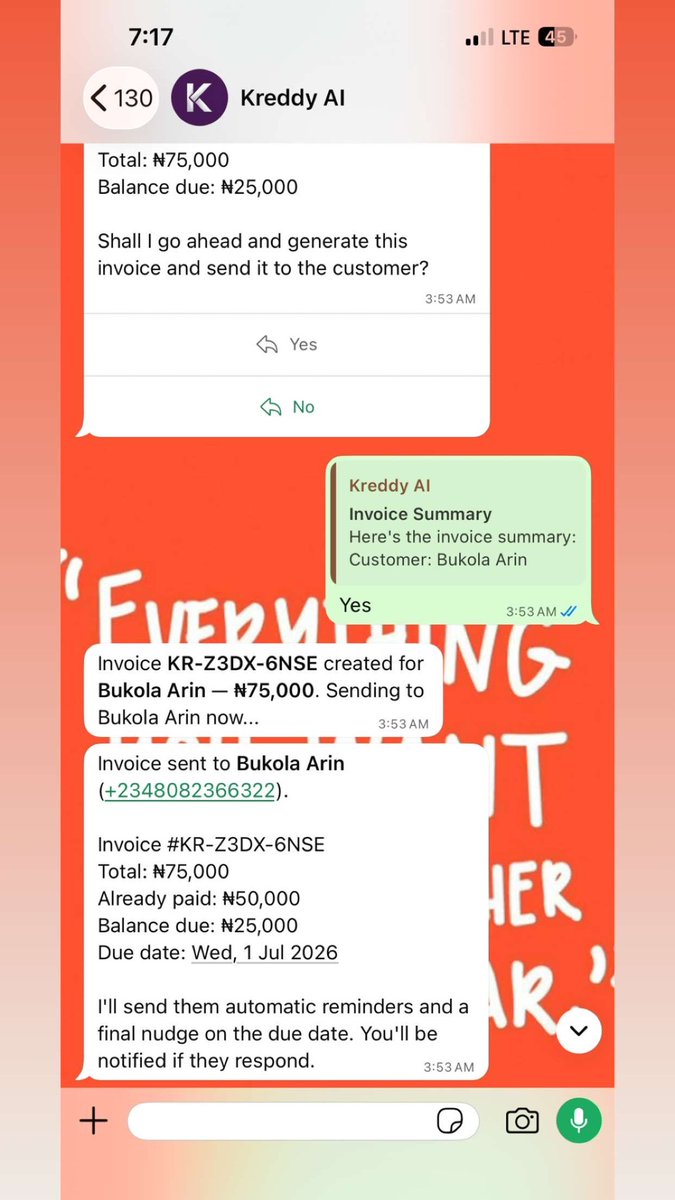 usekredibly's tweet photo. Kreddy V2 is coming.

V1: You create invoices and draft reminders. You send links. You chase customers. Kreddy reminds YOU, but you still handle the conversation.

V2: Kreddy sends invoices directly. Professional delivery. Automated reminders to customers. Follow-handled https://t.co/eXxvYJVCZ3