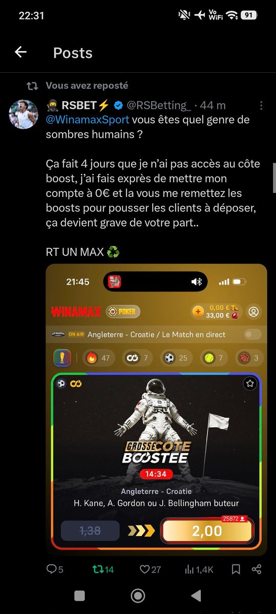 Bariel49's tweet photo. @WinamaxSport Vous avez quelque chose a répondre à ça @WinamaxSport https://t.co/NrJtNHa1zK