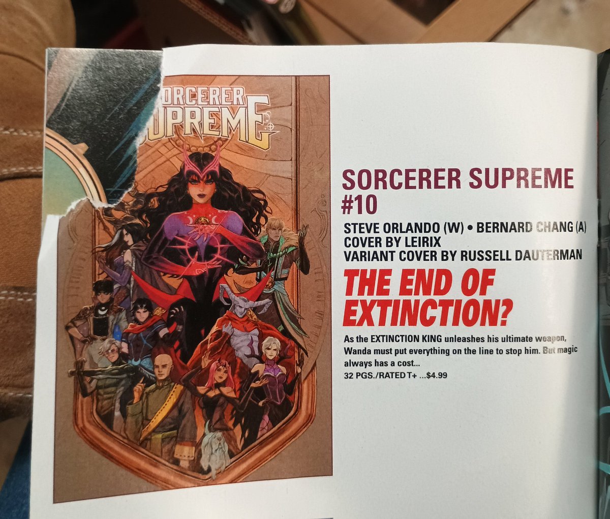 hexluck_'s tweet photo. RUSSEL DAUTERMAN VARIANT COVER FOR SORCERER SUPREME #10 https://t.co/0KYU2RPc9F