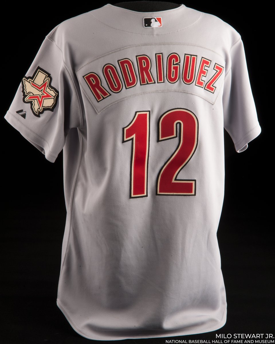 baseballhall's tweet photo. On this date in 2009, @Pudge_Rodriguez surpassed Carlton Fisk’s record by catching his 2,227th career game.

The @Astros jersey he wore that day is part of the Hall of Fame's collection. https://t.co/50K3pSH6XJ