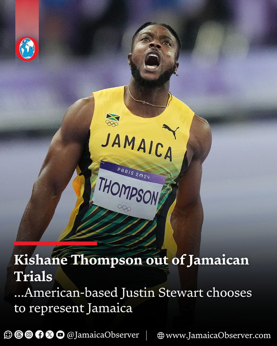 JamaicaObserver's tweet photo. Olympic and World Championship silver medallist Kishane Thompson has not been entered for the 100m at the Jamaican Championship which is used to select teams to the various global championships for both junior and senior athletes.

The Jamaican Trials, as it is popularly called, is set to begin on Thursday, June 18 and finish on Sunday, June 21.
https://t.co/Sf542Ddz9U