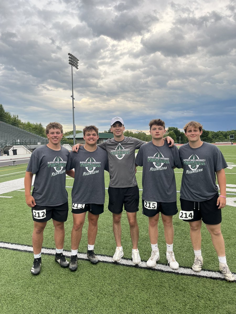 Gavin_B74's tweet photo. Had a great time competing at the Slippery Rock prospect camp last night.
#Relentless 
@CoachBoozel @SRURockFB @JAGGMENFB @JAGcoachlewis https://t.co/6i9euUlk0n