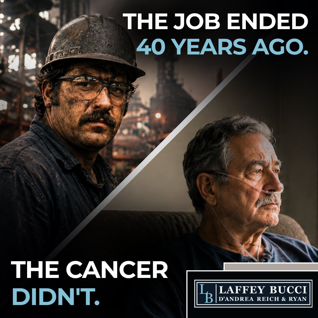 LaffeyBucci's tweet photo. The job may have ended decades ago.

The effects of asbestos exposure may not appear until years later.

Mesothelioma has one of the longest latency periods of any occupational disease, often developing 20 to 60 years after exposure.

Read more: https://t.co/eZNBfNRXNc https://t.co/LGvRYg3e1D