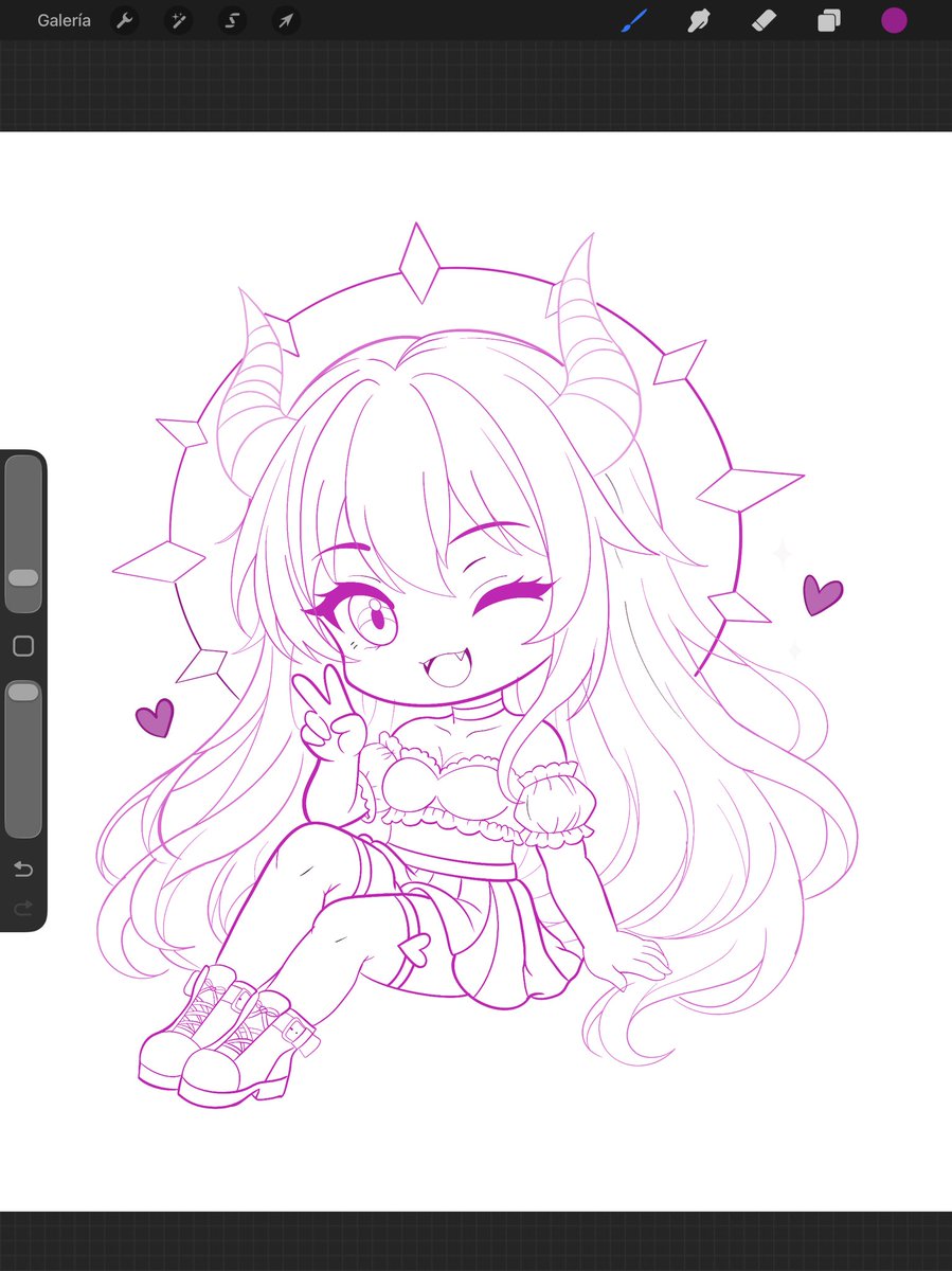 LadyDangel_VT's tweet photo. 💜 Little sketch drop 💜

Trabajando en cositas nuevas ✨
Hace tiempo que no compartía procesos ni bocetos, pero quería enseñar un poquito de lo que he estado haciendo 🥹

Todavía no está terminado, pero ya le tengo mucho cariño a este dibujito ♡

¿Qué expresión le pondrían para convertirla en emote? 👀💕

#Sketch #WIP #ArtistOnInstagram #ArtistOnTwitter #DigitalArt #ChibiArt #VTuber #VTuberArtist