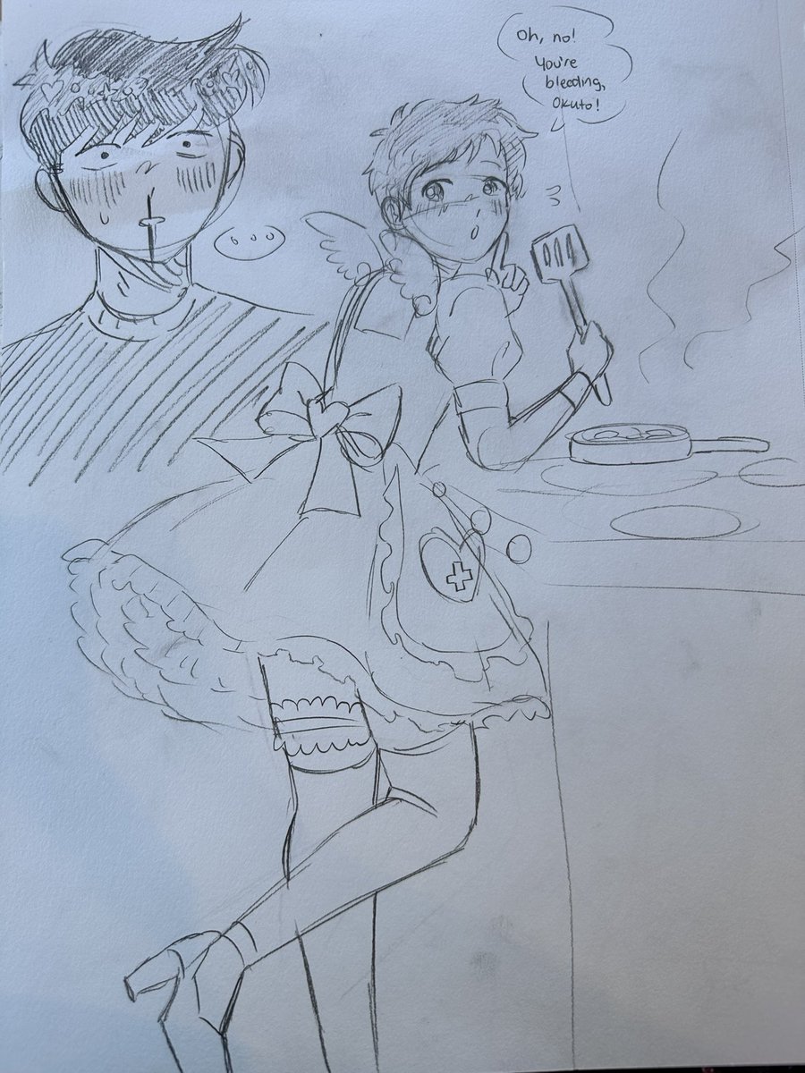 evil_patchezzz's tweet photo. #gfin i drew maid / nurse hirose of nakamura’s fantasies inspired by a sticker page my friend gave me https://t.co/tuRq1aE2TJ