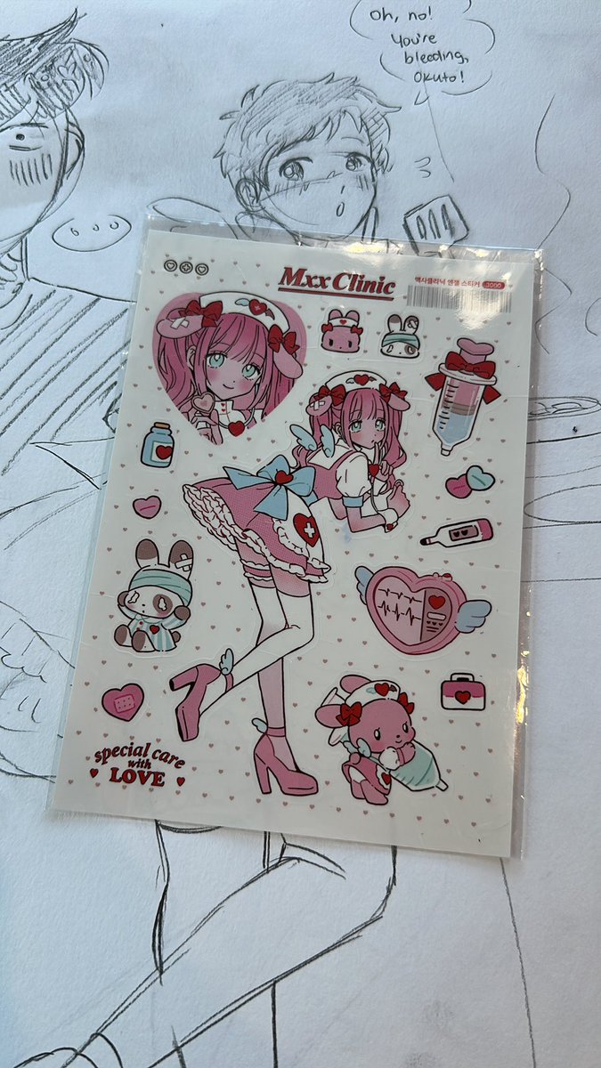 evil_patchezzz's tweet photo. #gfin i drew maid / nurse hirose of nakamura’s fantasies inspired by a sticker page my friend gave me https://t.co/tuRq1aE2TJ