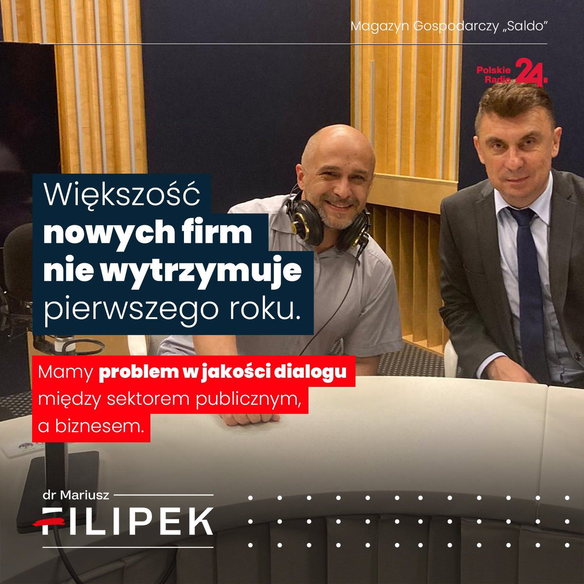 drMFilipek's tweet photo. Dlaczego „Prosta gospodarka"? Bo większość firm upada w pierwszym roku.
Co tu się nie zgadza i jak powinien wyglądać dialog państwa z biznesem? Rozmawiałem o tym w „Saldo" PR24 z @marekklapa https://t.co/kOIE8Bticv