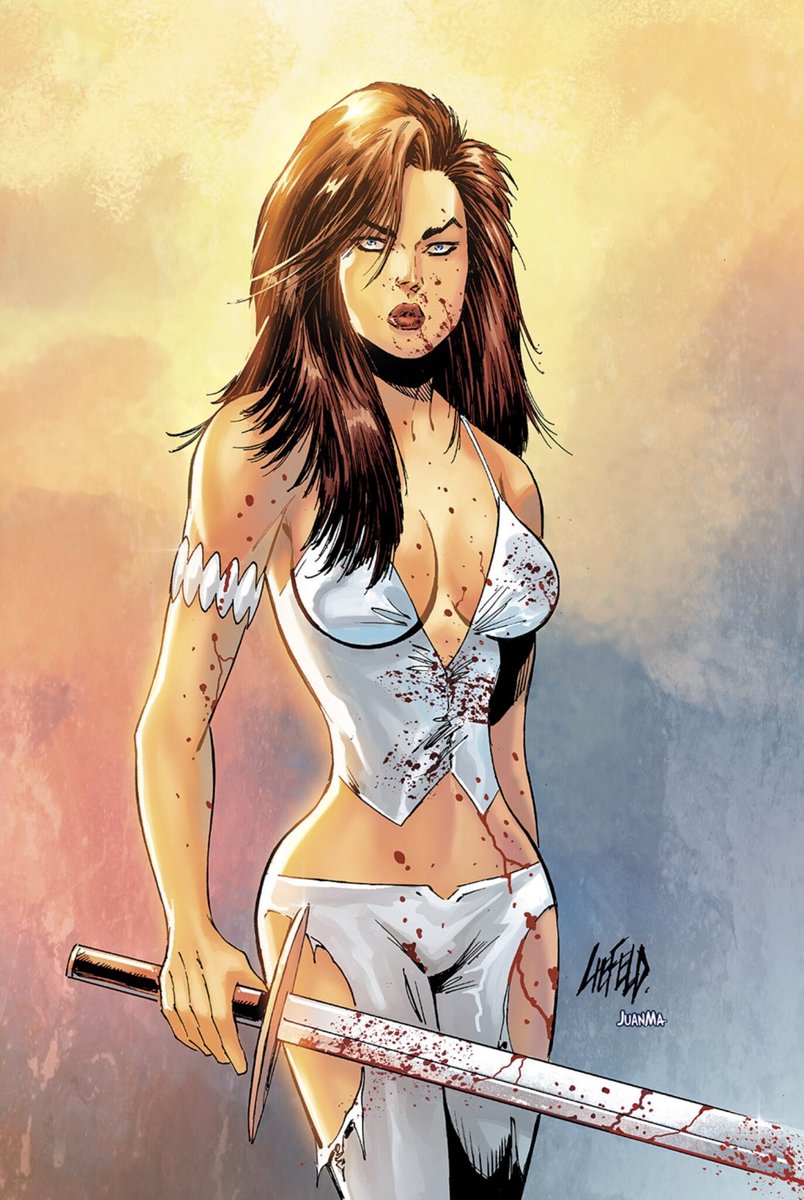 SD_Comic_Con's tweet photo. .@robertliefeld's #Avengelyne is back, with a new series and a new #SDCC exclusive, available for pre-order for con pick-up now: https://t.co/4Co08LShD7 https://t.co/1eWsfOKmx3