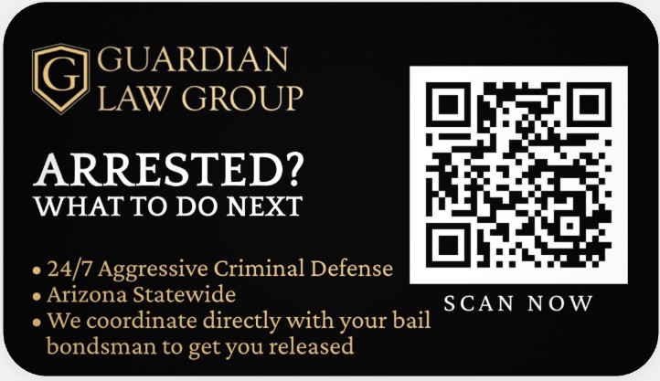GuardianLawAZ's tweet photo. 🚨 Arrested?

The first hours after an arrest can impact the entire case. Get experienced legal counsel involved early.

💻 https://t.co/PyTBO3uAWo

#CriminalDefense #ArizonaAttorney https://t.co/tzJtO8gPYk