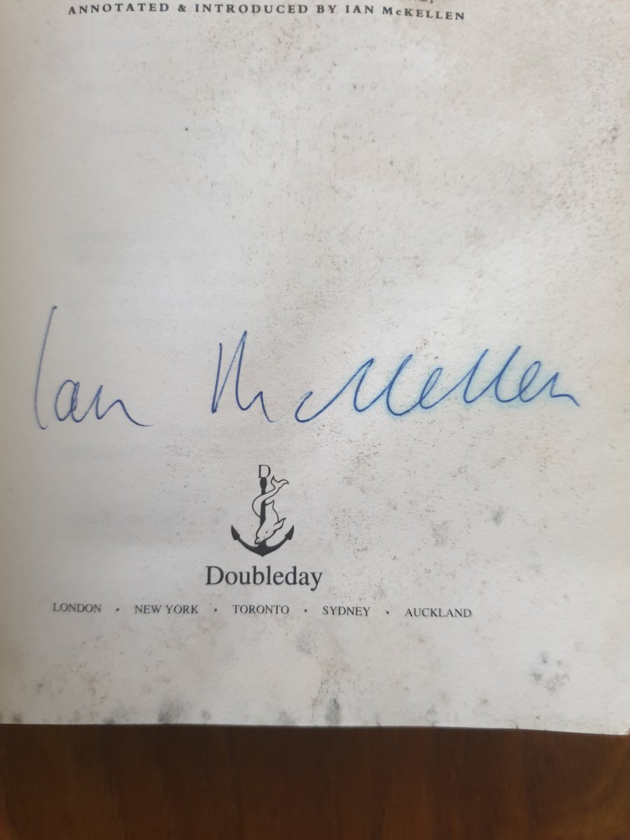 phdev85's tweet photo. Hello Sir @IanMcKellen I'm a great admirer of your film and acting career and you are a great LGBTQIA ally. I have had this novel of William Shakespeares Richard the third in my book collection for a long time and it features your signature on the inside. 
#IanMckellen https://t.co/ElEZaTOpBO