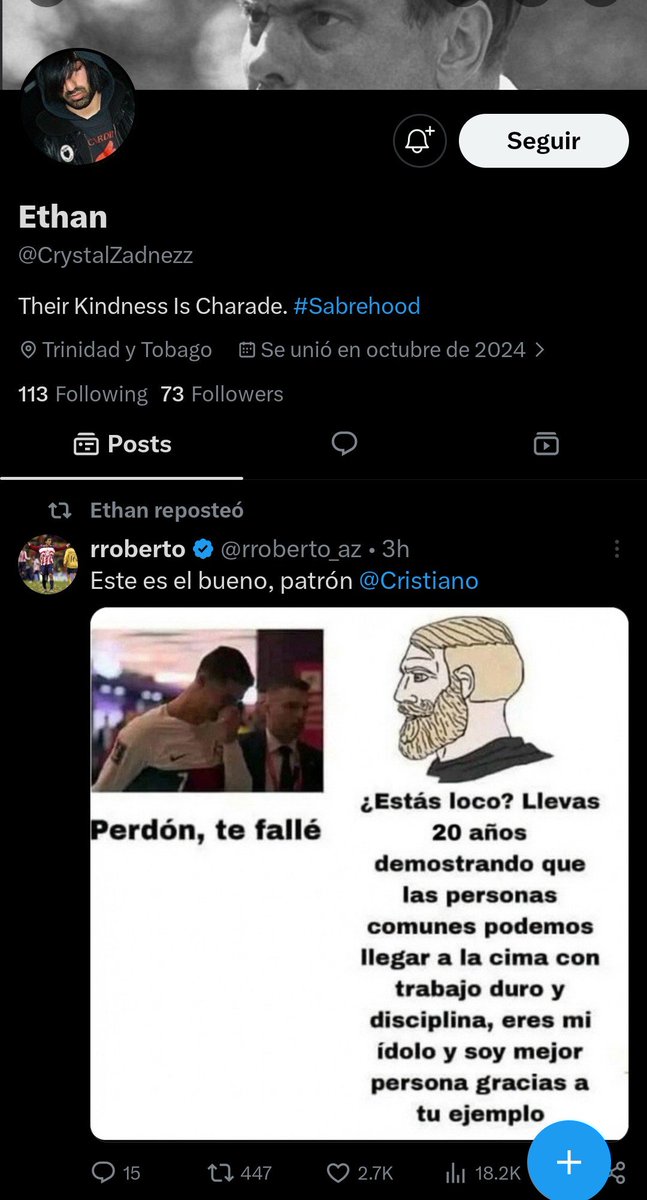 BaabyfaceKiller's tweet photo. @CrystalZadnezz @SantyRuize El chiste se cuenta solo, puñetas https://t.co/hfVI4L0psv