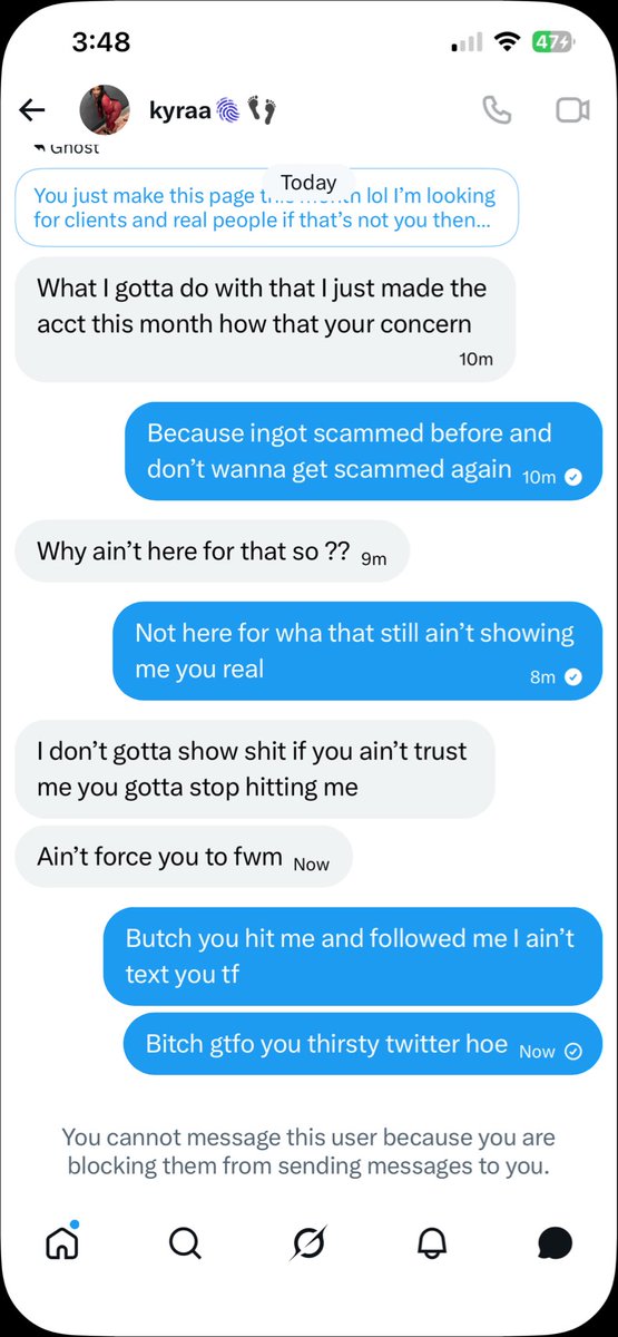 Ghostinkorp's tweet photo. Stay out my dm with that this is a tattoo page tf yall fake pages tryna get me @kyraa4480 be aware of these scams https://t.co/hkF0WL9GNG