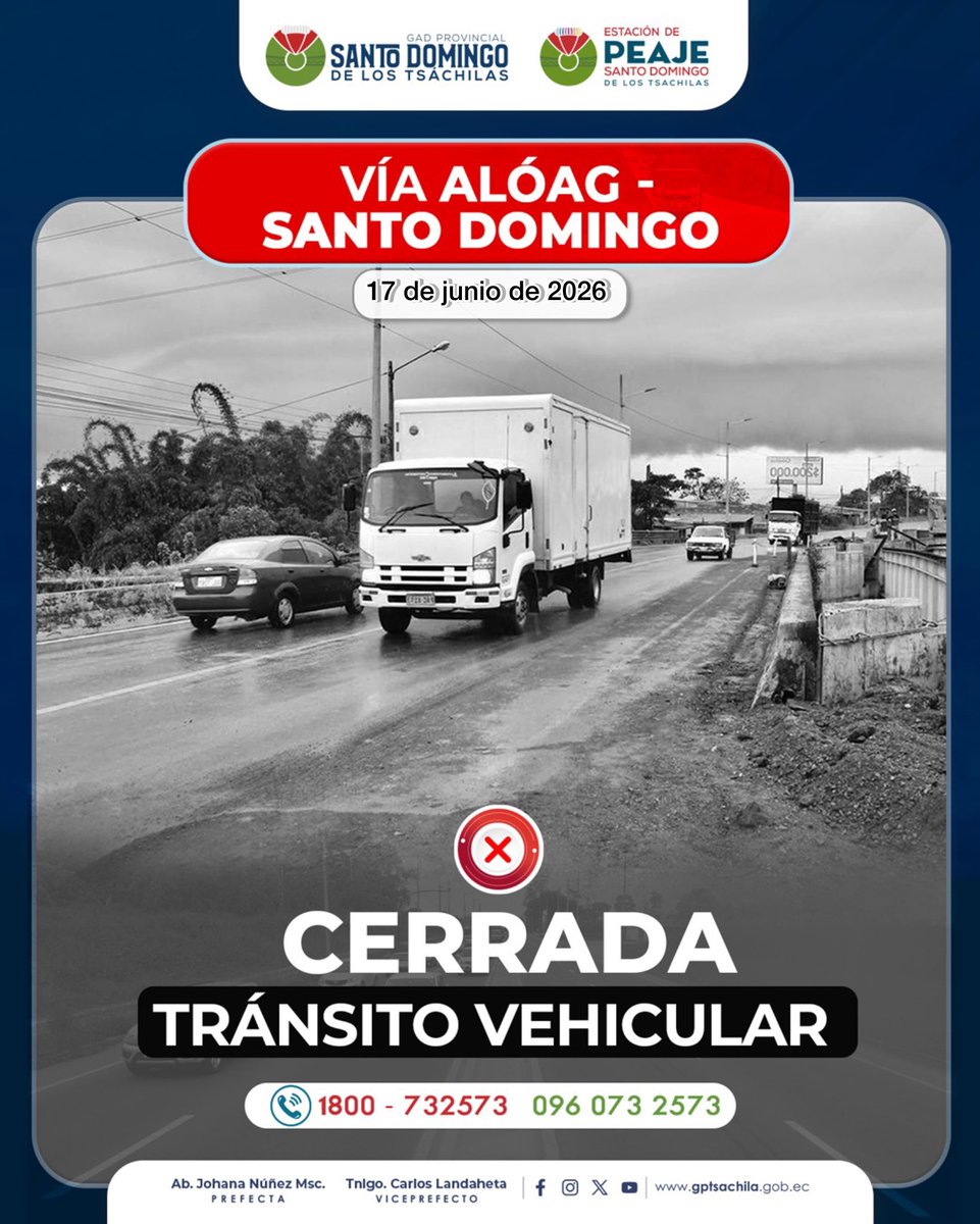 GadTsachilas's tweet photo. 🚨Reporte | 15:42 
A la altura del km 85 (cerca a Tinalandia) se registra un fuerte accidente de tránsito. 
Policía Nacional y organismos de primera respuesta están en sitio. 
👉🏻 Seguimos informando. https://t.co/Zg32jlF0KX