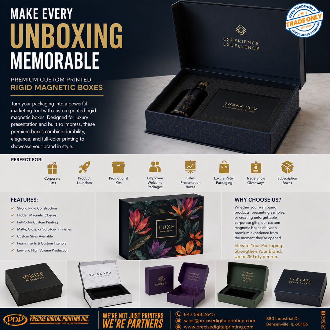 PrintingPrecise's tweet photo. Make Every Unboxing Memorable. Turn your packaging into a powerful marketing tool with custom printed rigid magnetic boxes. Contact us today to see what we can do for you!

#printing #printingservices #printingindustry  #largeformatprinting #scodix #packaging  #packagingdesign https://t.co/Vn2QkejdOP