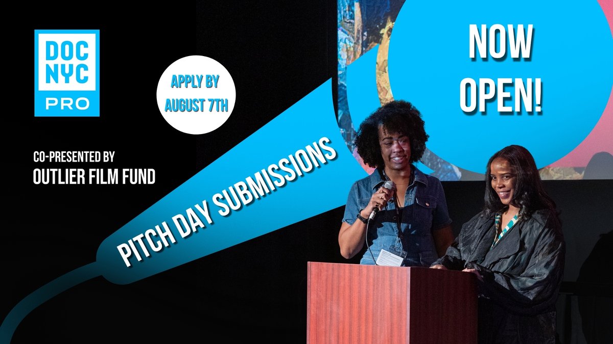 DOCNYCfest's tweet photo. You. On stage. Pitching your doc to the people who greenlight, fund, and distribute films...This is DOC NYC PRO's Pitch Day!

Co-presented by @outlierfilmfund. Submissions close August 7.

Apply: https://t.co/16hiKAcsce https://t.co/DtWPvxNQYw