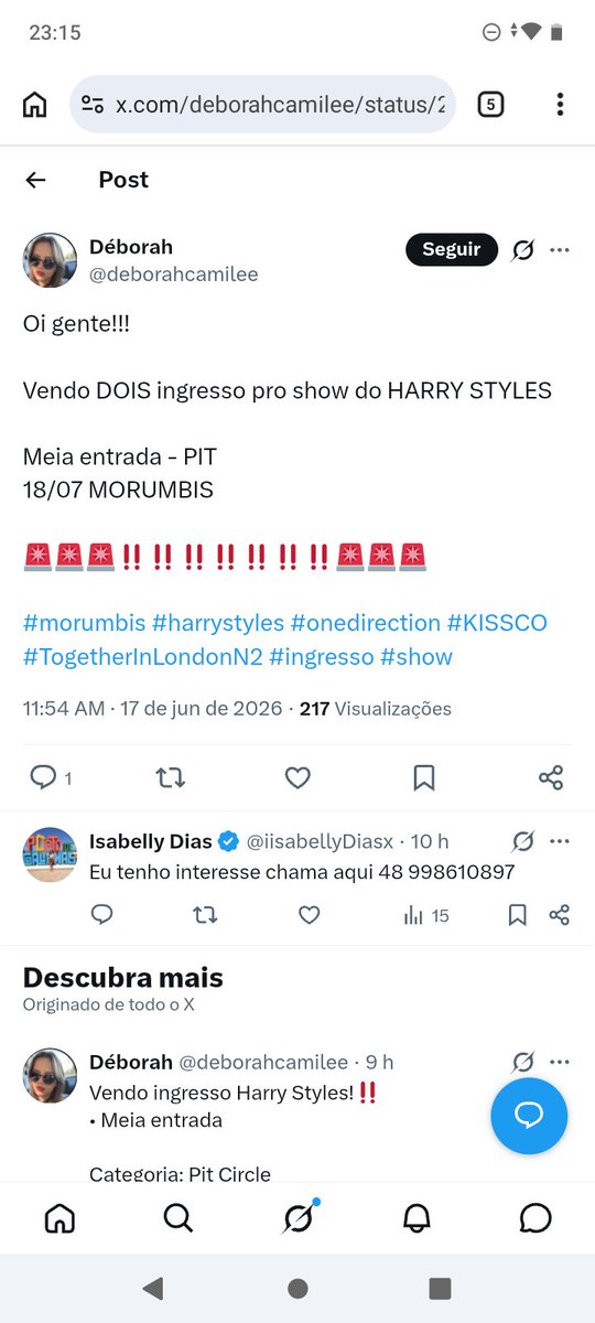 nadjashadows's tweet photo. GENTE CUIDADO COM ESSA GOLPISTA
 
ela e uma amiga chamada Ana atuam junto, vc chama no wpp ela manda vídeo comprovante (falsos) etc após a transferência do dinheiro elas te bloqueiam 

vendo ingresso harry styles pit https://t.co/0RRhm3QMq9