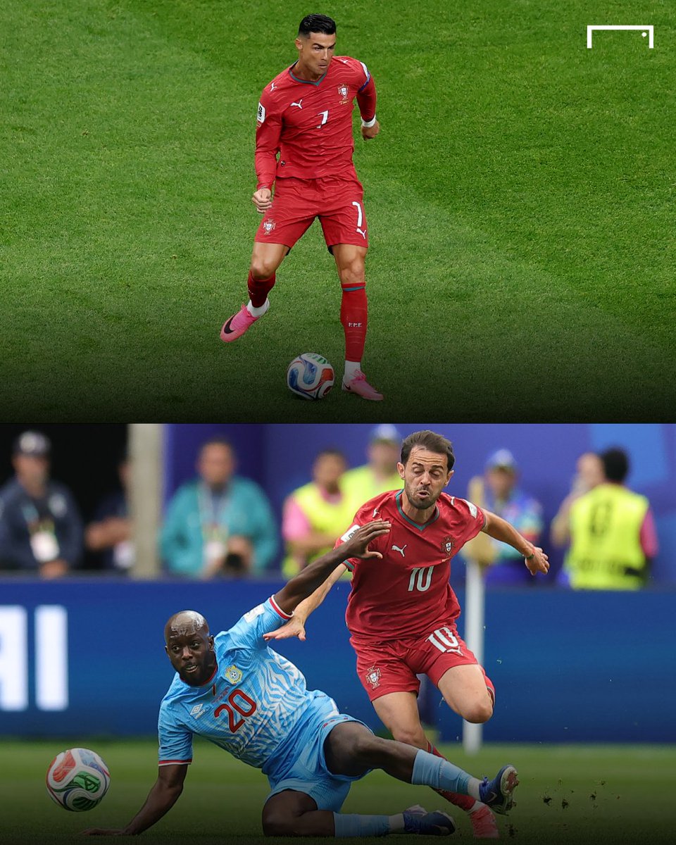 goal's tweet photo. Gianni Infantino shouldn't have bothered! Cristiano Ronaldo fails to make most of FIFA reprieve in flat World Cup display while Bernardo Silva has a shocker in disappointing draw 🫣😱

GOAL rates all Portugal's players from Houston 🔗 https://t.co/cJRyZ0iB6M https://t.co/vFmIfS6b2j