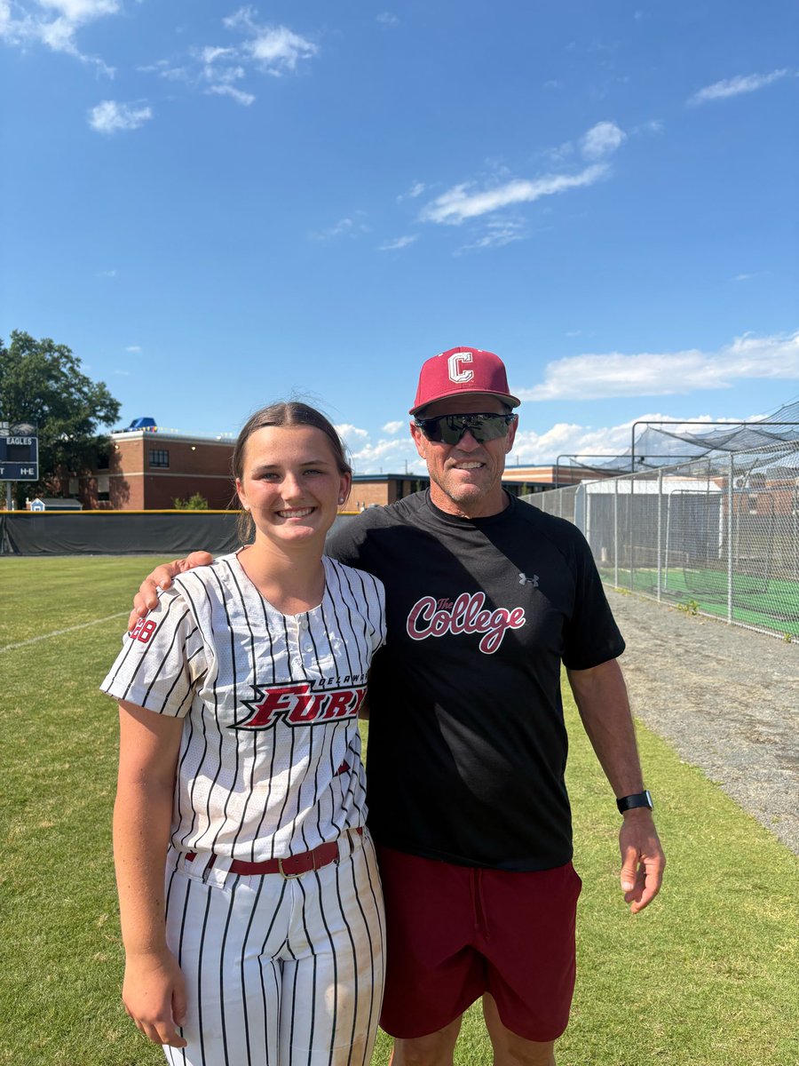 BridgetArcher28's tweet photo. Thank you Coach @SidwellRob from @CofCSoftball for inviting me to camp today in Manassas, Virginia. I had a great time playing and meeting new people! https://t.co/GnnPbFGLSe