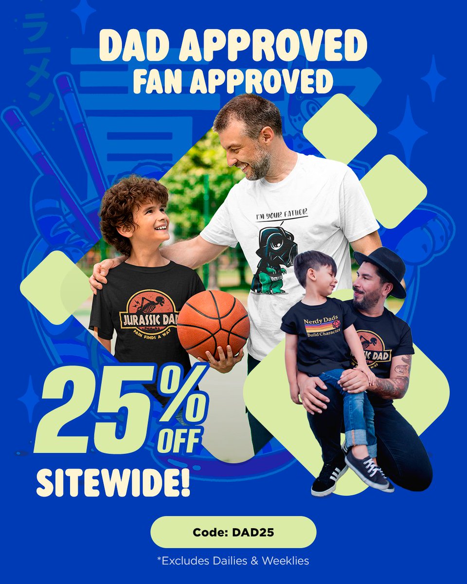 teefury's tweet photo. The Father's Day Sale is live 💙 25% off SITEWIDE! 
Shop now 👉 https://t.co/gEJ8FDyfF0 
• 
• 
• 
• 
• 
#teesale #teefury #teeseason #wardroberefresh #fashiondeals #fashionsale #savings #discounts #shopnow #salealert #art #fashion #popculture #originalart #fathersday https://t.co/yrecDLr1Ci